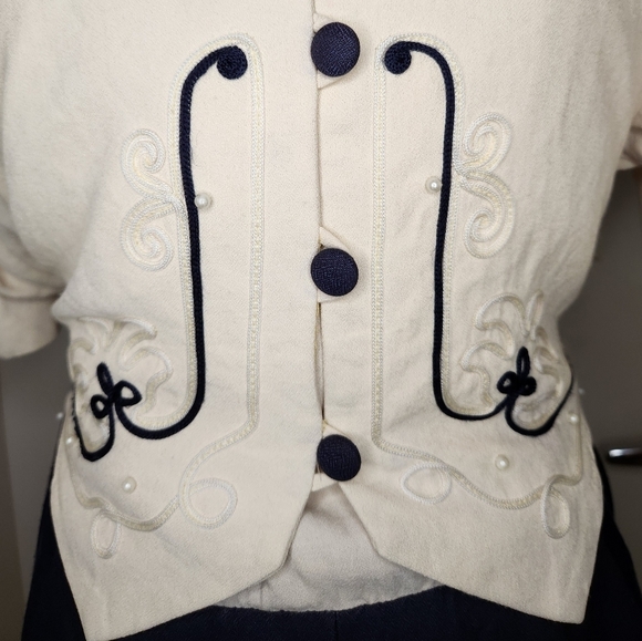 Vintage 50s vest blouse romper onesie - Picture 5 of 11